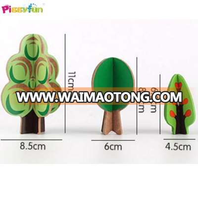 Factory Supplies Wooden Train Accessory Tree Toys for Kids AT11187