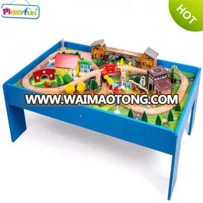 Quality Cheap 108piece Wooden Table Train Set for Children AT11166